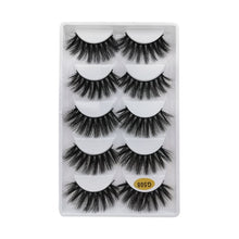 Load image into Gallery viewer, 5 Pairs Multipack 3D Soft Mink Hair False Eyelashes Handmade Wispy Fluffy Long Lashes Natural Eye Makeup Tools Faux Eye Lashes