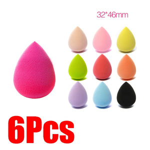 6Pcs Makeup Foundation Sponge Cosmetic Puff Powder Smooth Beauty Makeup Sponge Tool Blending Powder For Face Nose Eyes