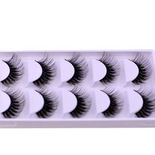 Load image into Gallery viewer, 5 Pairs Multipack 3D Soft Mink Hair False Eyelashes Handmade Wispy Fluffy Long Lashes Natural Eye Makeup Tools Faux Eye Lashes