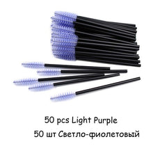 Load image into Gallery viewer, Disposable Eyelash brush 25/50 Pcs/Pack Eye Lash Makeup Brushes Mini Mascara Wands Brush Eyelash Extension Tool Makeup Brush Set