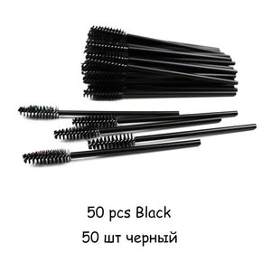 Disposable Eyelash brush 25/50 Pcs/Pack Eye Lash Makeup Brushes Mini Mascara Wands Brush Eyelash Extension Tool Makeup Brush Set