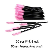 Load image into Gallery viewer, Disposable Eyelash brush 25/50 Pcs/Pack Eye Lash Makeup Brushes Mini Mascara Wands Brush Eyelash Extension Tool Makeup Brush Set
