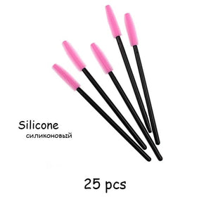 Disposable Eyelash brush 25/50 Pcs/Pack Eye Lash Makeup Brushes Mini Mascara Wands Brush Eyelash Extension Tool Makeup Brush Set