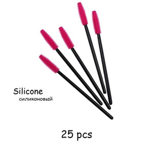 Disposable Eyelash brush 25/50 Pcs/Pack Eye Lash Makeup Brushes Mini Mascara Wands Brush Eyelash Extension Tool Makeup Brush Set
