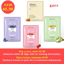 Load image into Gallery viewer, BEOTUA Face Mask Natural Fruit Extracts Hyaluronic Acid Facial Masks Moisturizing anti acne aging whitening Skin Care Masks