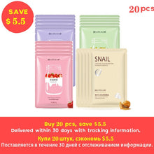 Load image into Gallery viewer, BEOTUA Face Mask Natural Fruit Extracts Hyaluronic Acid Facial Masks Moisturizing anti acne aging whitening Skin Care Masks