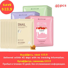 Load image into Gallery viewer, BEOTUA Face Mask Natural Fruit Extracts Hyaluronic Acid Facial Masks Moisturizing anti acne aging whitening Skin Care Masks