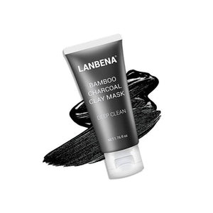 Clay Face Mask+Bamboo Charcoal+Blueberry+Rose Deep Cleaning Remove Grease Shrinks Pores Nourishing Skin Care