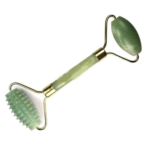 Natural Stone Guasha Double Head Facial Beauty Massage Tool Slimming Face Body Head Neck Skin Roller Massager Jade Face