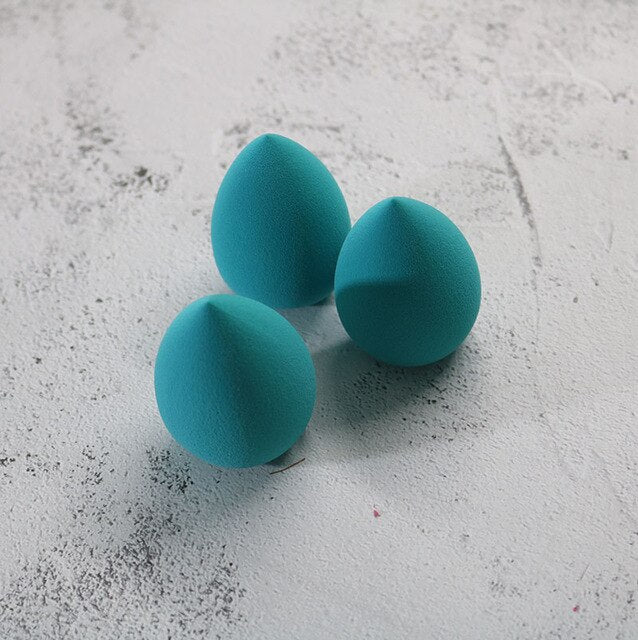 hzm 1pcs Smooth Cosmetic Puff Dry Wet Use Makeup Foundation Sponge Beauty Face Care Tools Accessories Water-drop Shape YA320