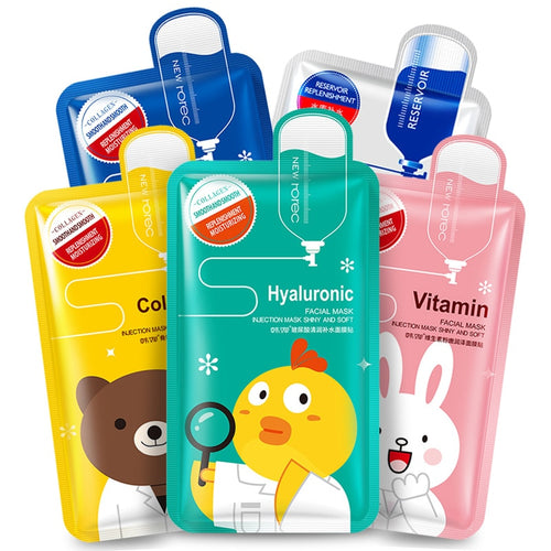 Face Mask Hyaluronic Acid Vitamin C Plant Extracts Moisturizing Whitening Depth Replenishment Korean Skin Care Mask BIOAQUA